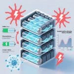 Схема работы самоадаптивного электролита при зарядке.