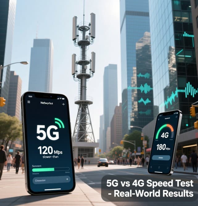 Сравнение задержек 5G и LTE в разных городах